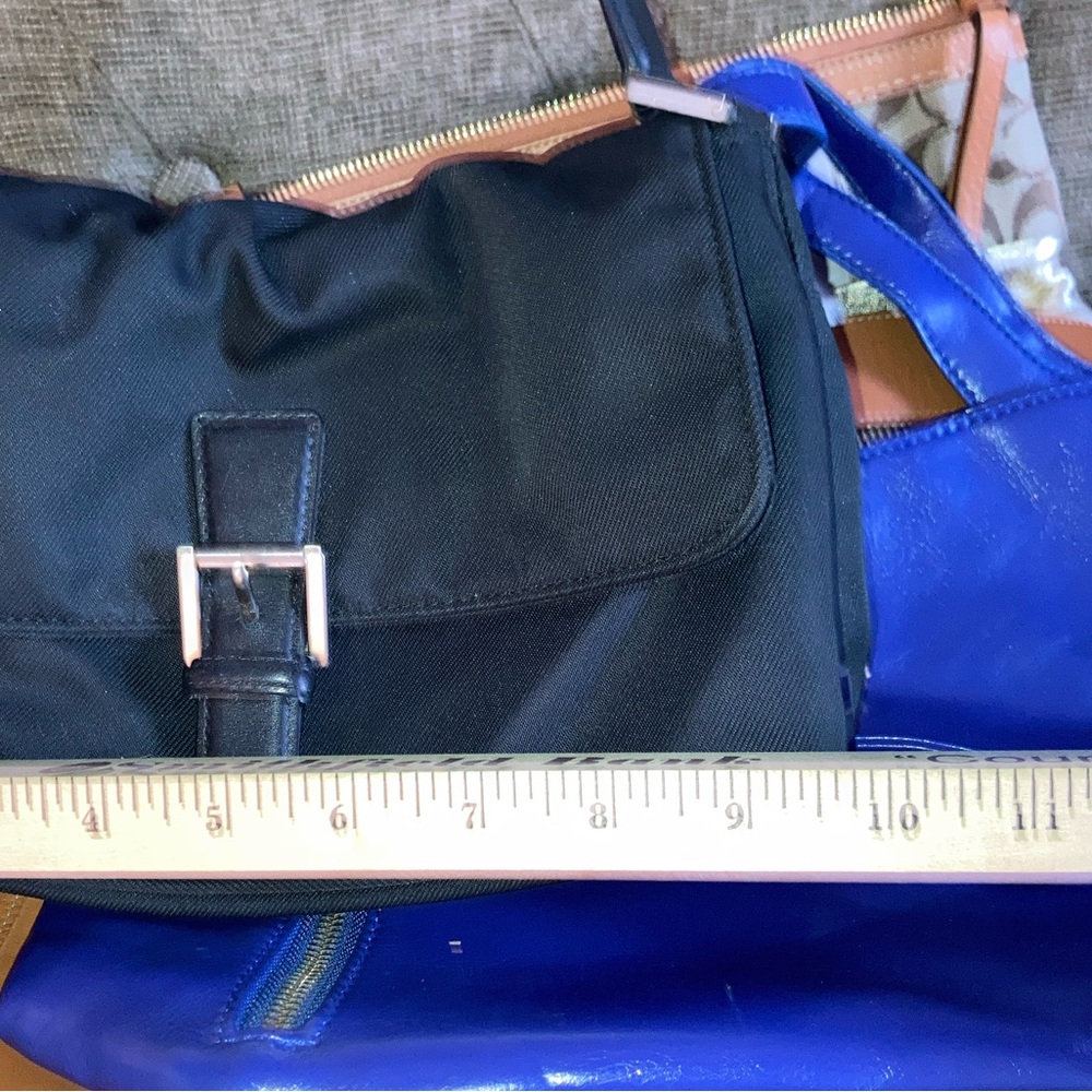 Vintage Coach black nylon C2J-9320 convertible shoulder bag/clutch - Picture 9 of 11